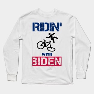 joe biden falling off bike Long Sleeve T-Shirt